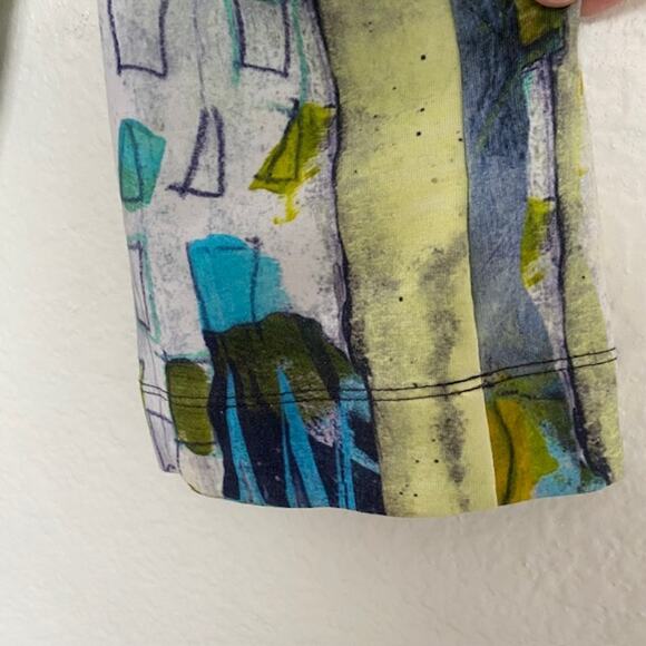 Simply Art by Dolcezza Button Up Jacket Colorful Abstract Artistic Boho Women XL - Picture 6 of 10